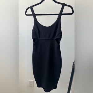 Black bodycon dress with cut outs
